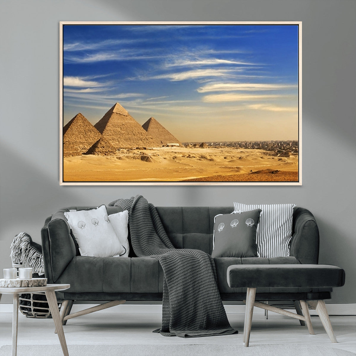 Majestic Ancient Wonders Wall Art Canvas Print – Golden