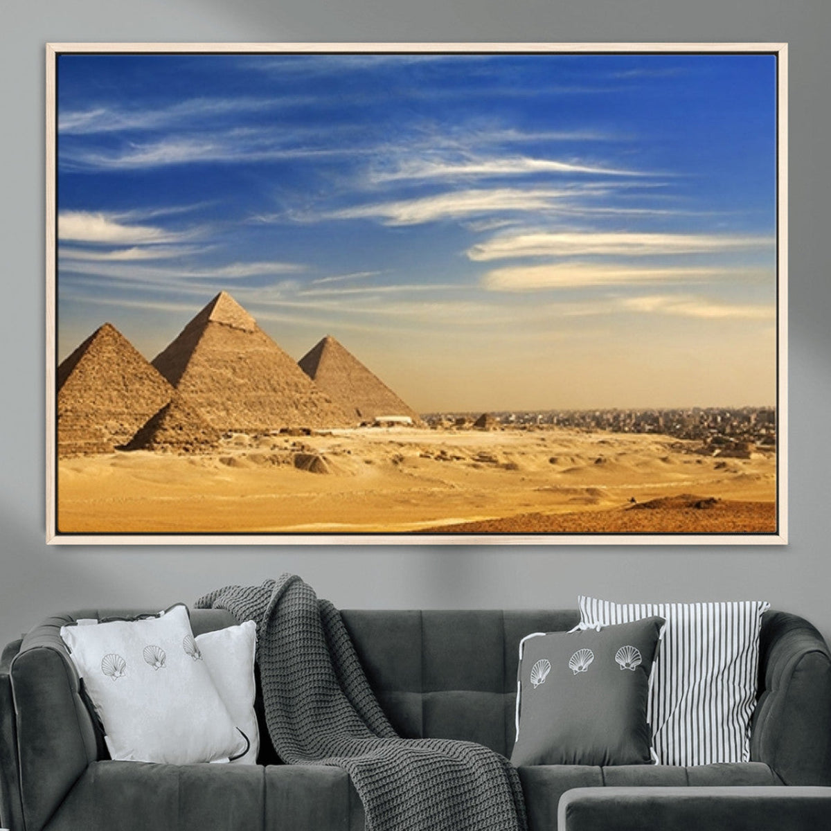 Majestic Ancient Wonders Wall Art Canvas Print – Golden