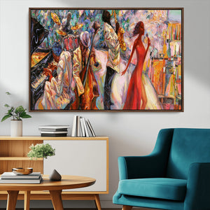 Abstract Afro American Jazz Canvas Wall Art | Music-Inspired