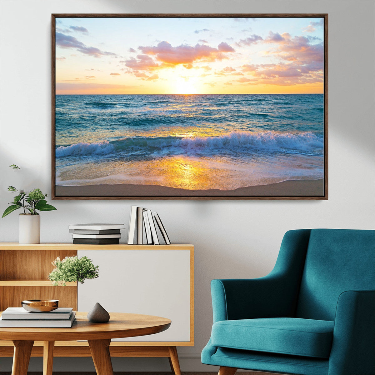 Coastal Wall Art - Vintage World Map Canvas Print with