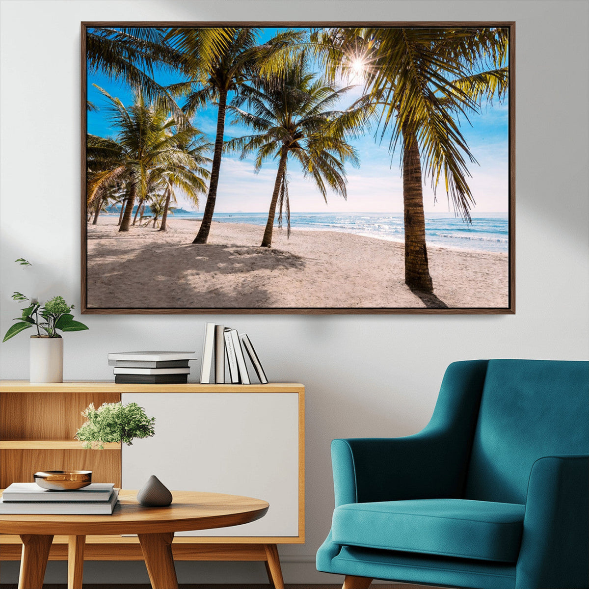 Palm Beach Tropical Island Wall Art Canvas Print
