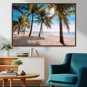 Palm Beach Tropical Island Wall Art Canvas Print