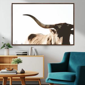 Texas Longhorn Wall Art Canvas Print | 3-Panel Large
