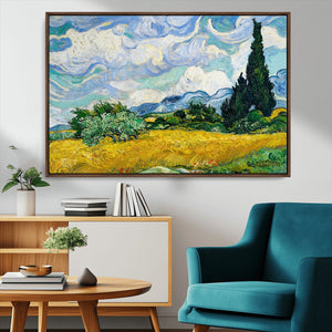 Wheatfield With Cypresses By Van Gogh Painting Wall Art