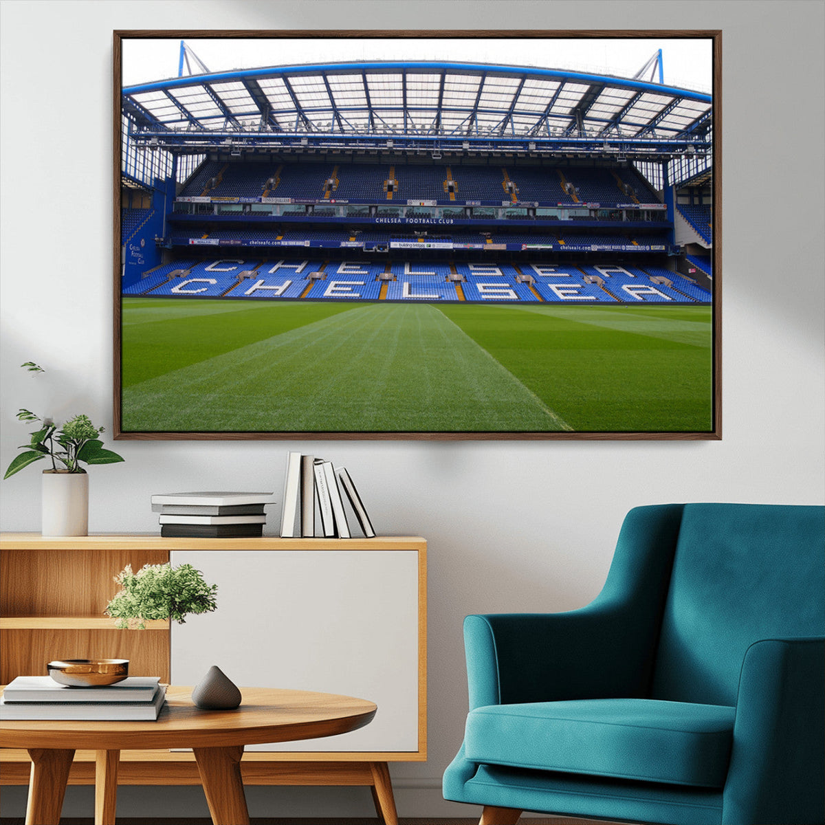 Chelsea FC Soccer Team Print - Stamford Bridge Stadium Wall