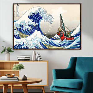 Katsushika Hokusai Kanagawa Giant Wave Wall Art Canvas Print