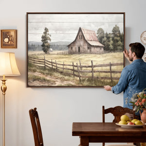 Rustic Farmhouse Barn Wall Art | 3-Panel Framed Gallery Wrap
