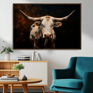 Texas Longhorn Wall Art | 3-Panel Large Texas Longhorn