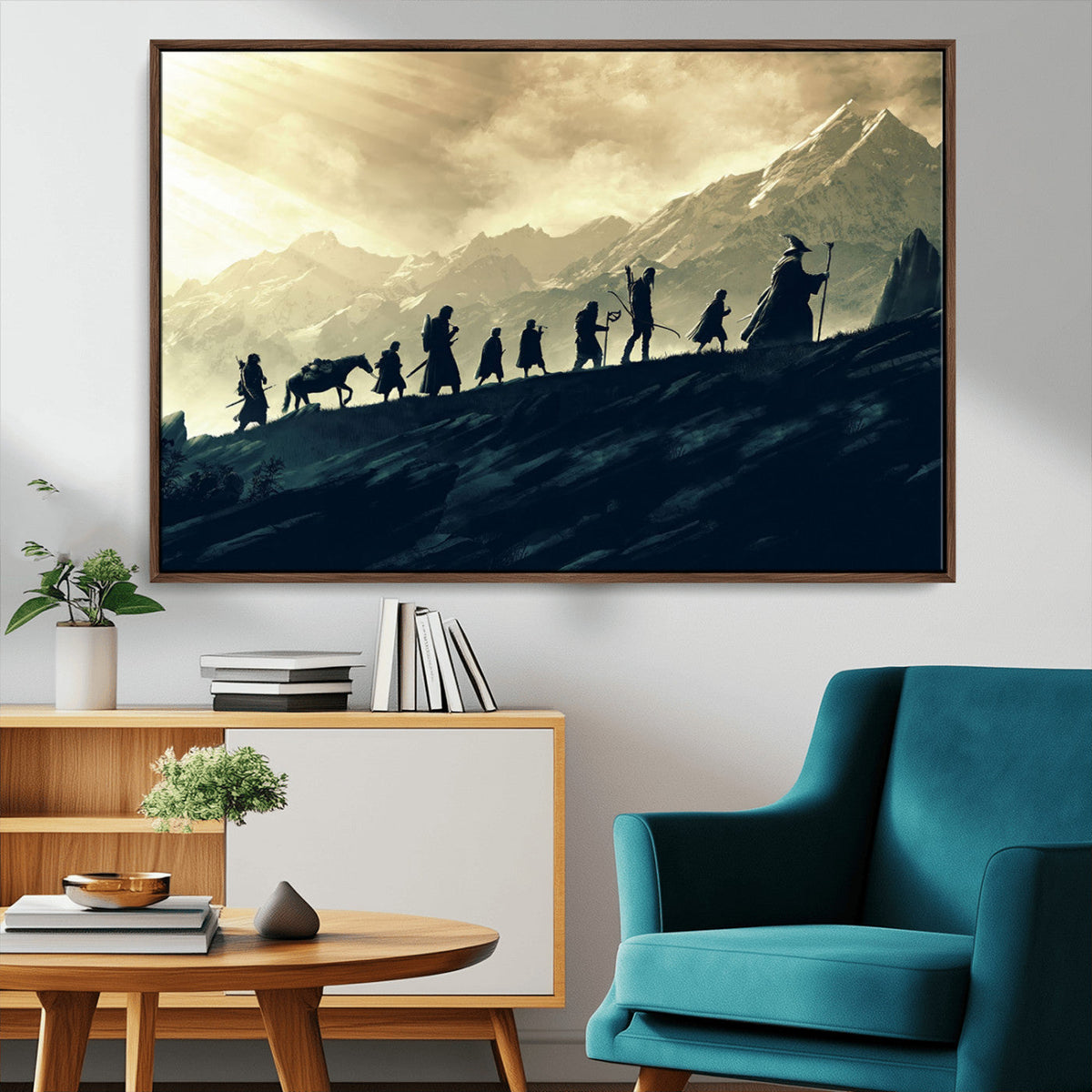 Fellowship Journey Wall Art – Fantasy Adventure Canvas Print