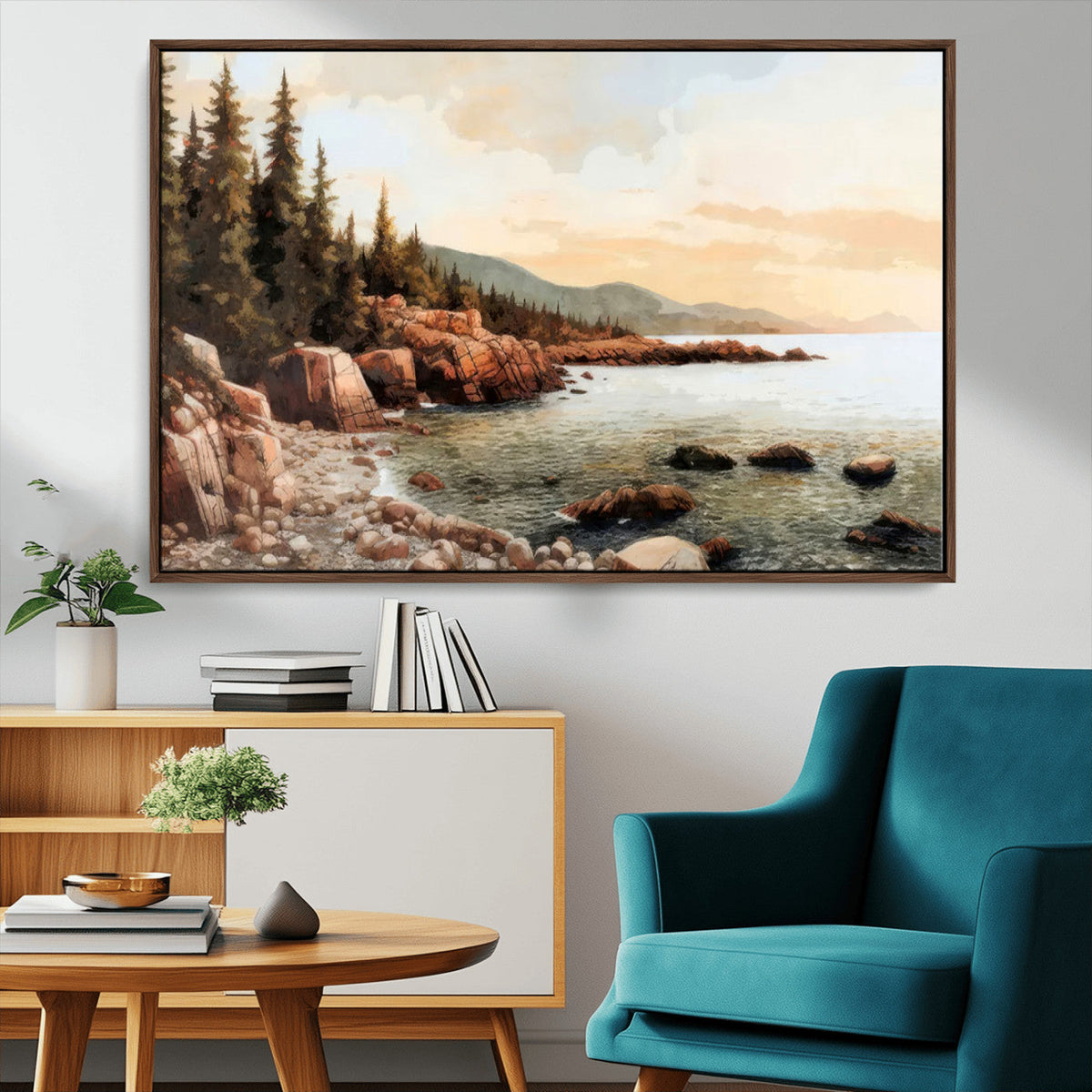 Serene Coastal View of Acadia National Park Wall Art -