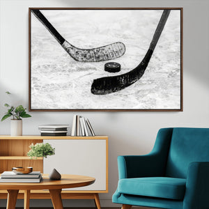 Winter Ice Hockey Sport Canvas Wall Art Print - Hockey Wall