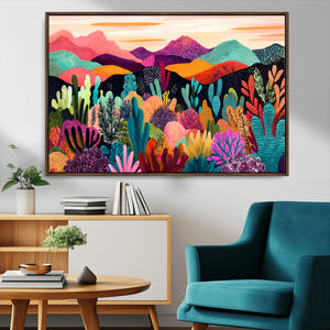 Abstract Kusama Print - Landscape Canvas Wall Art Print -