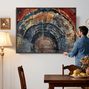 Abstract Tree Ring Wall Art Canvas Print