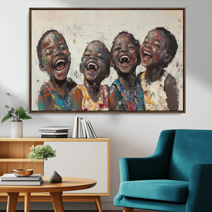 Shai Yossef Print - Joyful Childhood Canvas Wall Art -