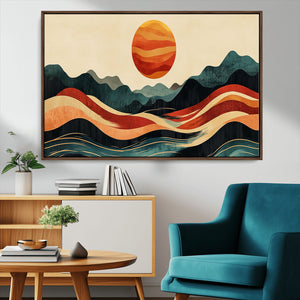 Mountain Triptych Wall Art Canvas Print – Western Nature