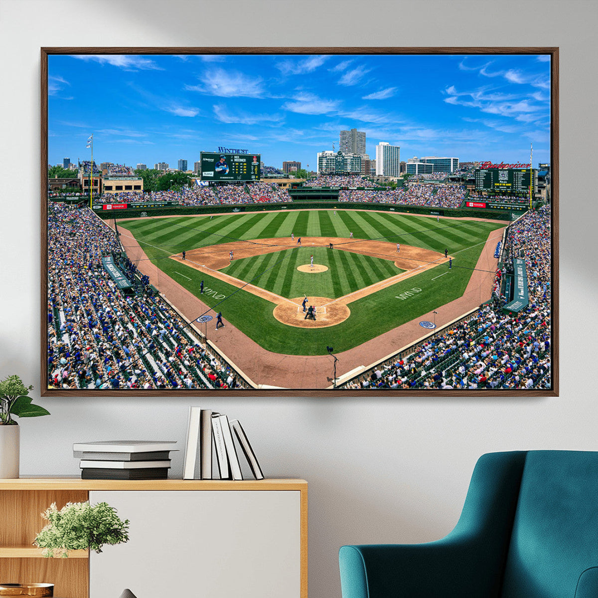Wrigley Field Baseball Stadium Canvas Wall Art – Packed