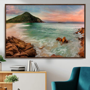 Coastal Landscape Wall Art Canvas Print – Rocky Shore and