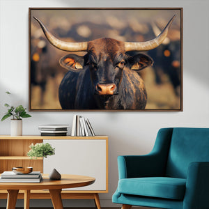 Majestic Texas Longhorn Bull Rustic Farm Animal Strong