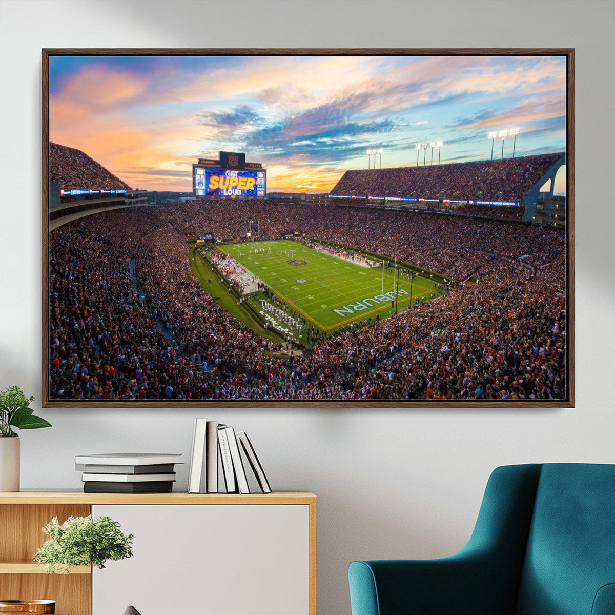 Jordan-Hare Stadium Wall Art Canvas Print, Football Stadium