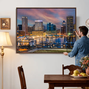 Baltimore Skyline Wall Art Canvas Print, Baltimore Downtown