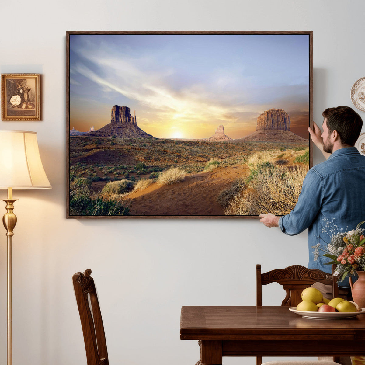 Monument Valley Desert Wall Art Canvas Print, Southwest