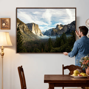 Yosemite Valley Mountain Wall Art Canvas Print, Granite