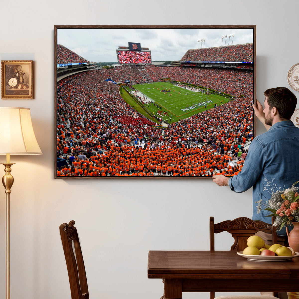 Auburn Stadium Wall Art Canvas Print, Jordan Hare Stadium