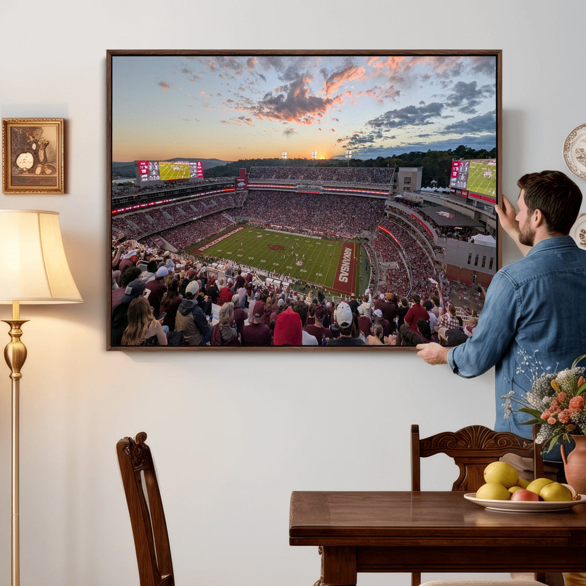 Donald W. Reynolds Razorback Stadium Wall Art Canvas Print –