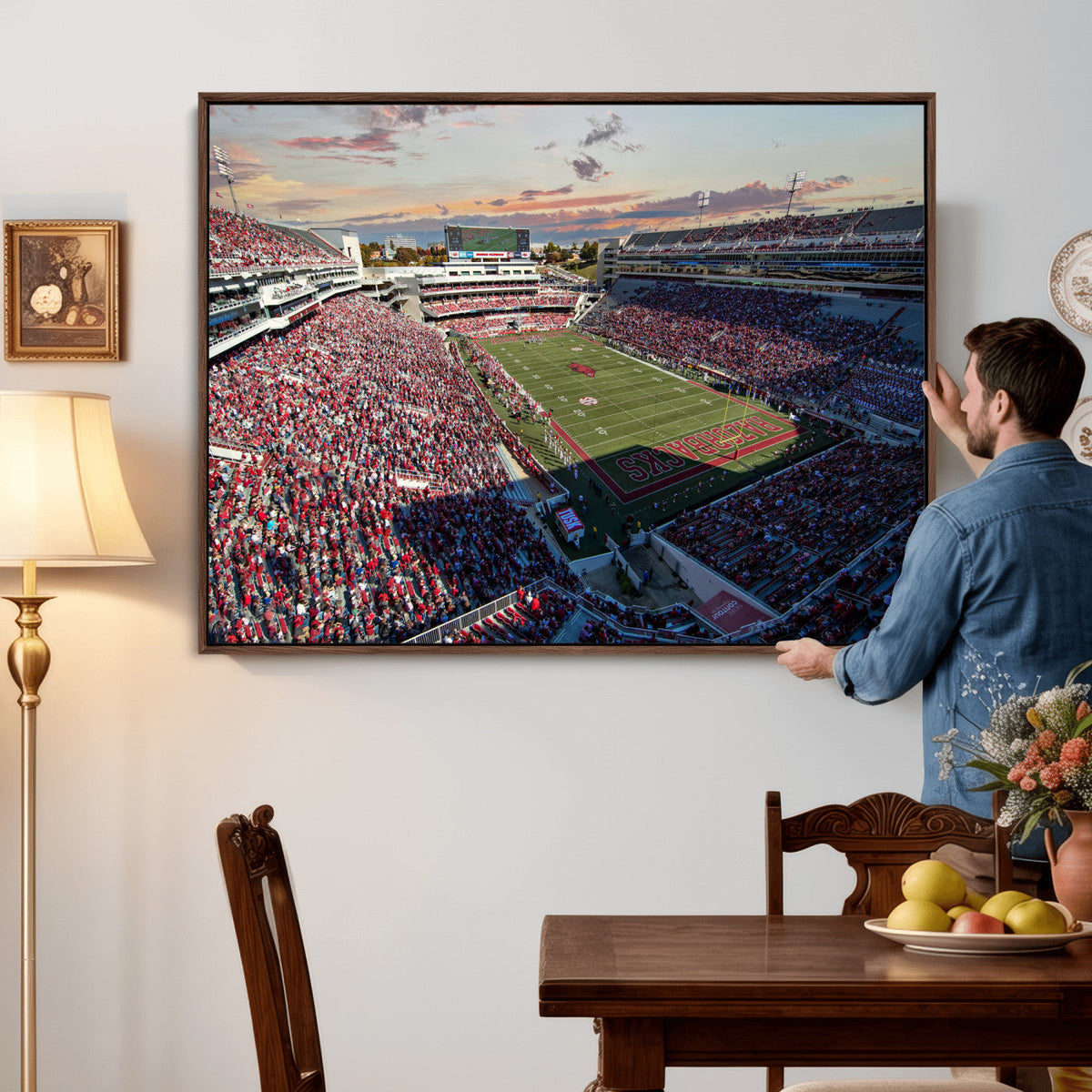 Donald W. Reynolds Razorback Stadium Wall Art Canvas Print –