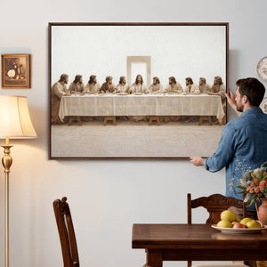 The Last Supper Wall Art Canvas Print, Jesus Christ Biblical