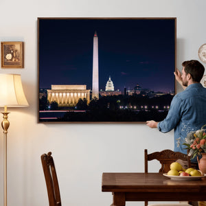 Washington White House Skyline Wall Art Canvas Print –