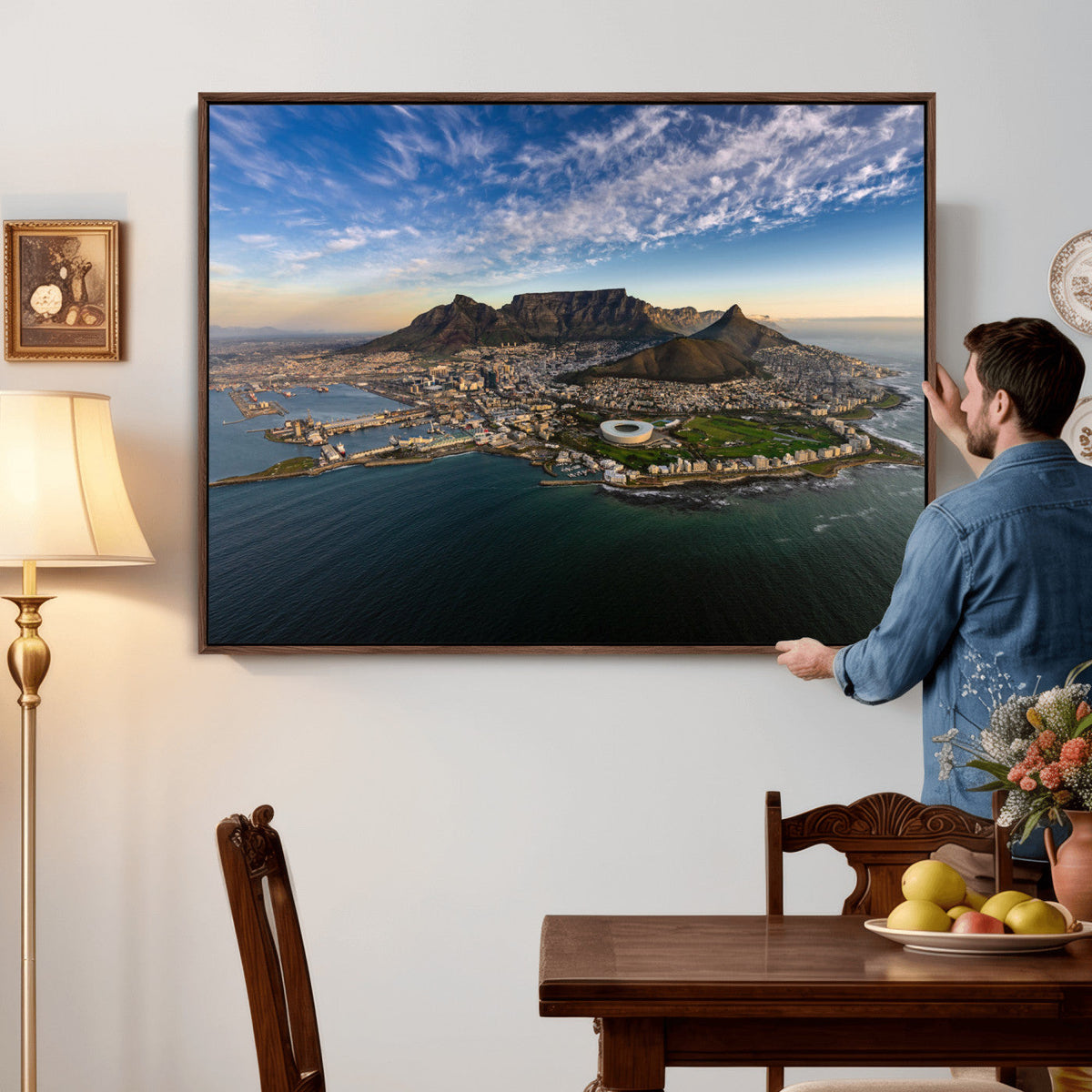 Cape Town Wall Art Canvas Print – Table Mountain Coastal