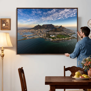 Cape Town Wall Art Canvas Print – Table Mountain Coastal