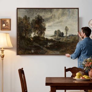 Adolf Dressler Landscape of the Oder River Wall Art Canvas