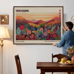 Yayoi Kusama Colorful Landscape Wall Art Canvas Print –