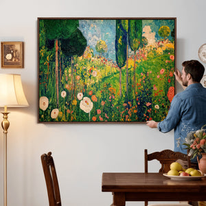 Gustav Klimt Boho Mountain Landscape Large Wall Art,