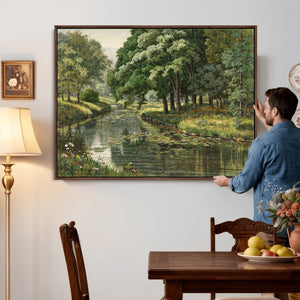 Forest Stream Canvas Wall Art, Peder Monsted A Forest Stream