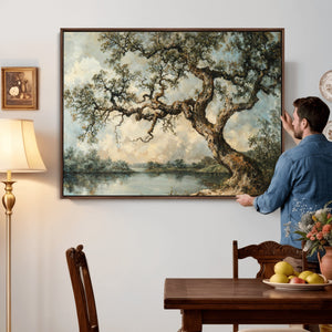 Old Oak Tree Canvas Wall Art, Turner Inspired Romantic