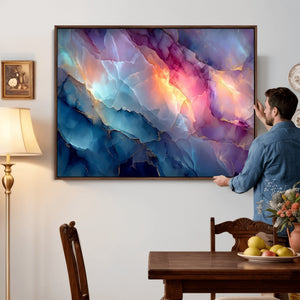 Colorful Abstract Canvas Wall Art Print, Vibrant Popup Color Art Print