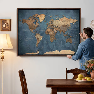 World Map Canvas Wall Art Canvas Print