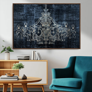 Dark Chandelier Wall Art Canvas Print