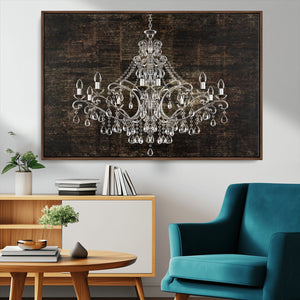 Rustic Chandelier Canvas Print