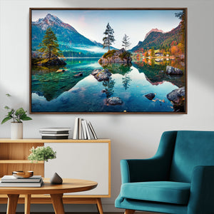 Crystal Clear Lake Wall Art | Mountains Wall Art Canvas | 3