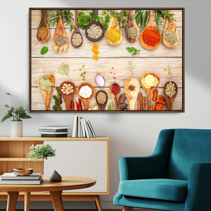 Kitchen Spice on the Table Wall Art, Kitchen Spice Wall Art