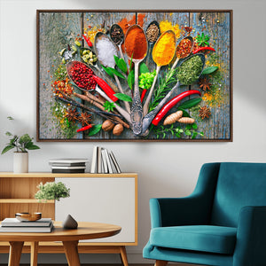 Spoonful of Spices Cooking Wall Art Canvas Print - Vibrant