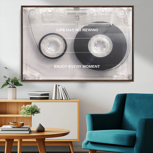 Vintage Cassette Tape Canvas Wall Art - Inspirational 'Life