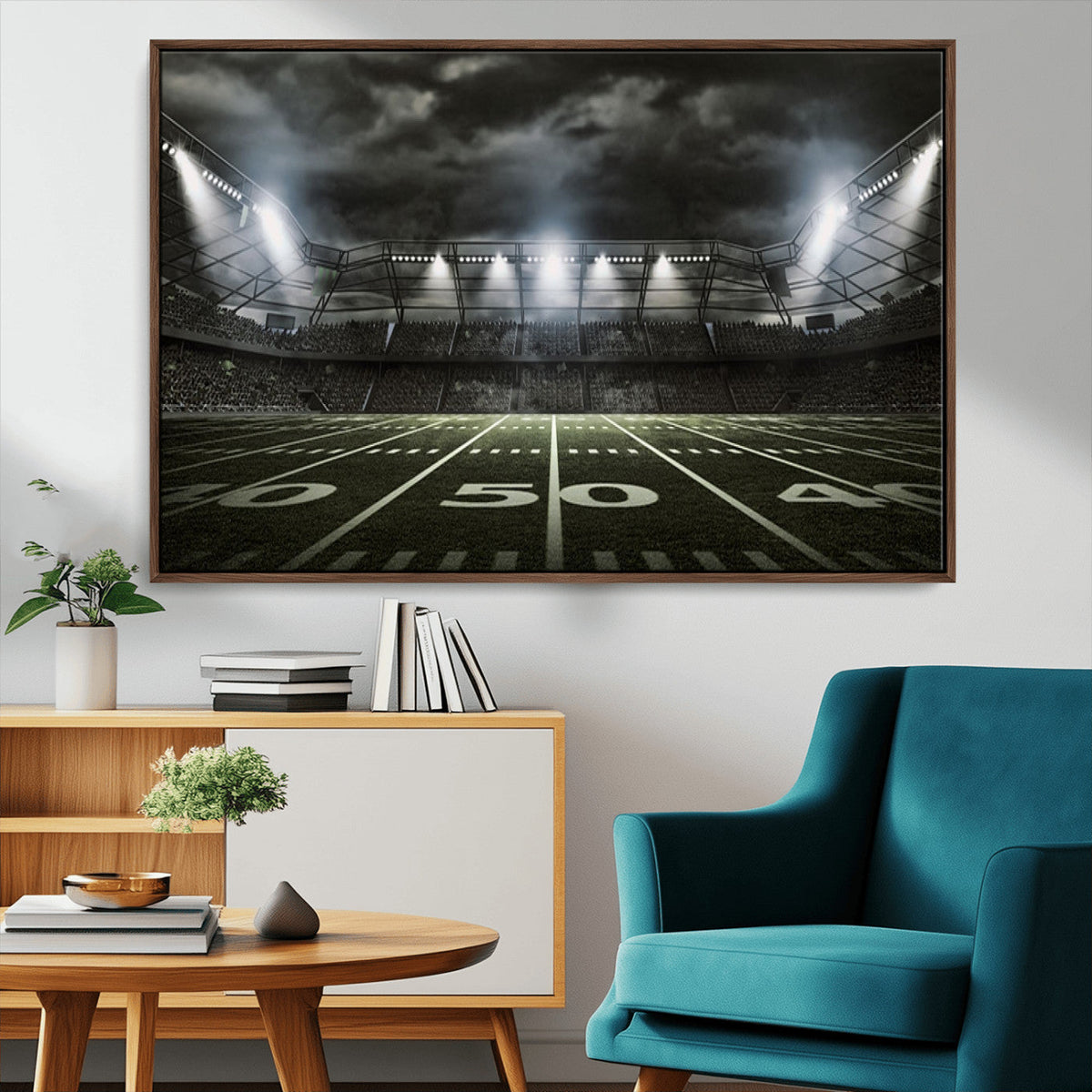 American Football Stadium Wall Art Canvas Print, Stadium