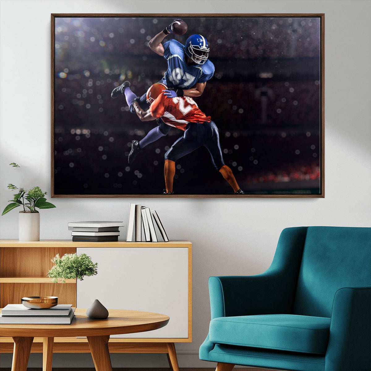 American Football Wall Art Canvas Print, Stadium Sport Wall