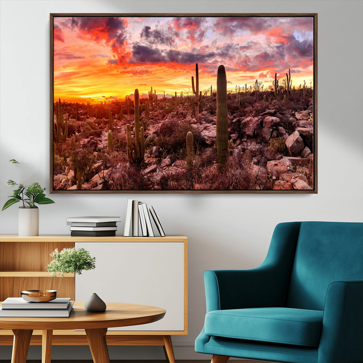 Arizona Desert Print, Western Cowboy Wall Art Print