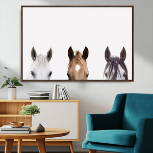 Horse Prints Set, Set of 3 Horse Wall Art, Horses Portraits,
